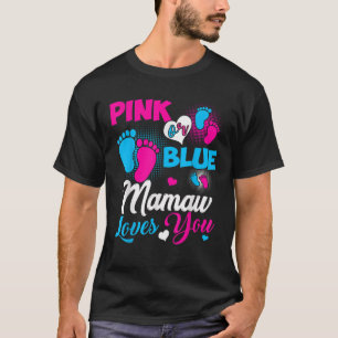 Camiseta Mamaw Rosa O Azul Ama A Su Bebé Revelación De Géne