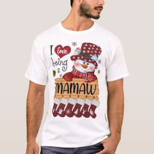 Camiseta mamaw Snowman me encanta ser Navidades de mamaw di