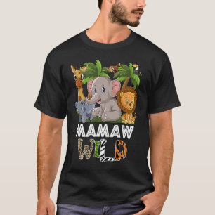 Camiseta Mamaw Wild Zoo Tema Cumpleaños Selva Safari Matchi