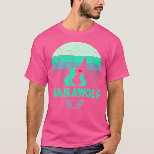 Camiseta Mamawolf Funny Wolf Mama Sunset (Anverso)