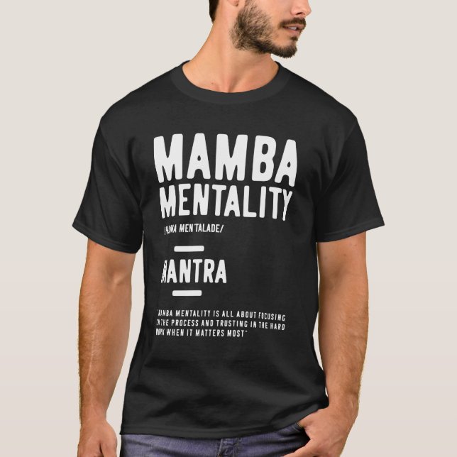 Camiseta Mamba Mentality Motivational Cita Inspiradora (Anverso)