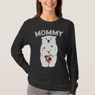 Camiseta Mami Bear Autismo Conciencia Rompecabezas Familia 