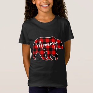 Camiseta Mami Bear Red Plaid Matando A Navidades De Familia