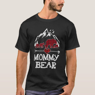 Camiseta Mami Bear Rojo Búfalo Tocado Mami Bear Pajama