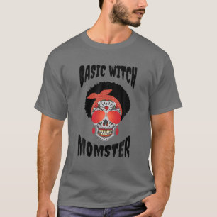 Camiseta Mami Bruja Básica Melanin Sugar Skull Halloween