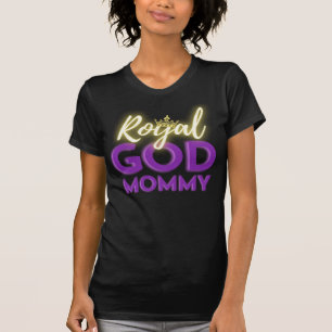 Camiseta Mami de Dios Real  Baby Shower Purple Elegant