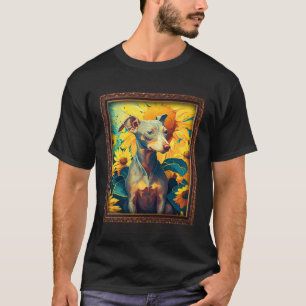 Camiseta Mami de Flor de Girasol Pintando un Greyhound ital
