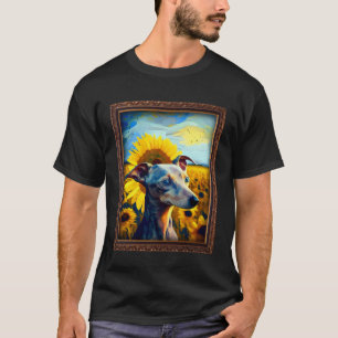 Camiseta Mami de Flor de Girasol Pintando un Greyhound ital