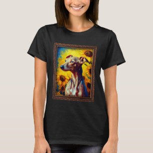 Camiseta Mami de Flor de Girasol Pintando un Greyhound ital