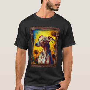 Camiseta Mami de Flor de Girasol Pintando un Greyhound ital