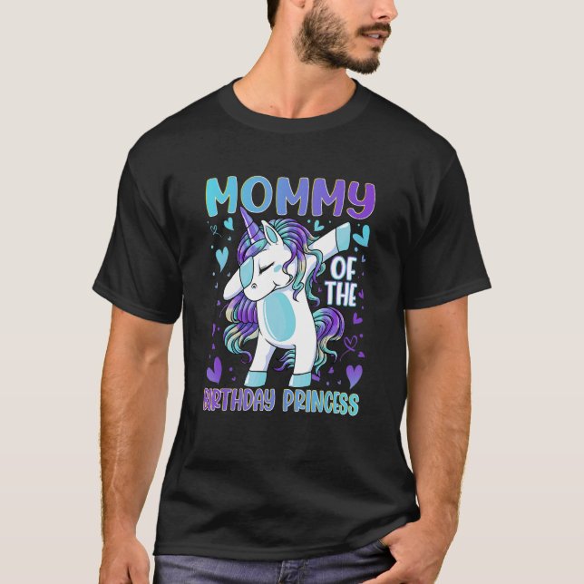 Camiseta Mami de la princesa del partido de cumpleaños Dabb (Anverso)