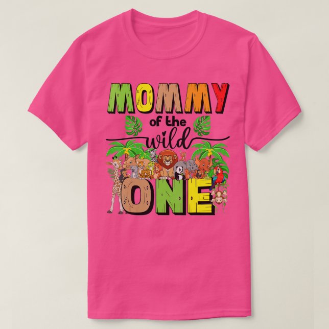 Camiseta Mami de la salvaje Selva Safari de cumpleaños de u (Diseño del anverso)