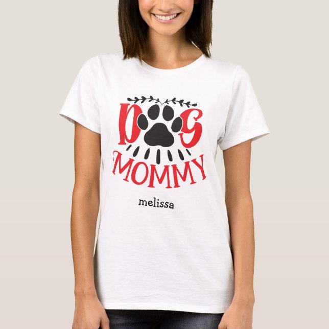 Camiseta Mami de perro personalizada (Anverso)