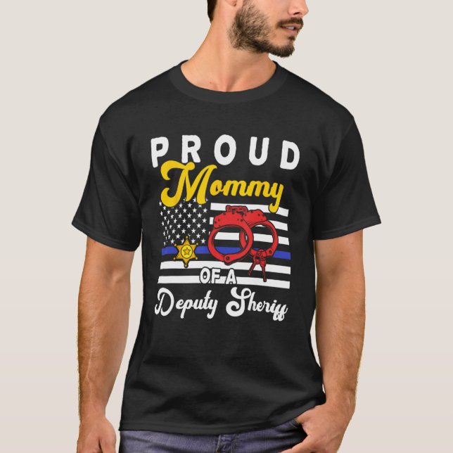 Camiseta Mami De Un Alguacil Adjunto Cute Flores Orgullosa  (Anverso)