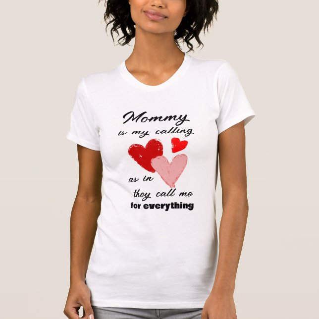 Camiseta Mami Día de la Madre Cita divertida Corazones rosa (Anverso)