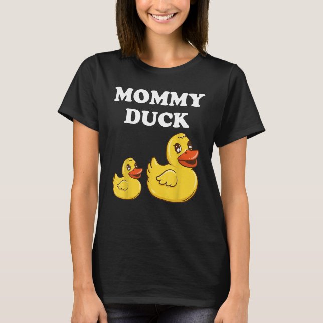 Camiseta Mami Duck Cuck Duck Mamá Amarillo Goma Ducky (Anverso)
