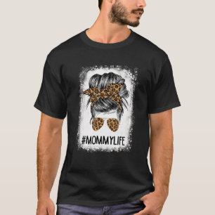 Camiseta Mami herida en la vida Leopardo Desordenada Madre 