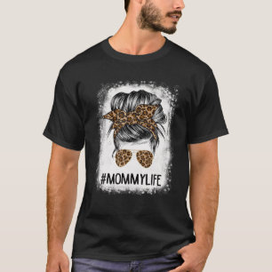 Camiseta Mami herida en la vida Leopardo Desordenada Madre