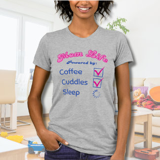 Camiseta Mami Life Retro Coffee Cuddeches Sleep Cargando