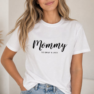 Camiseta Mami   Niños de mamá modernos nombran Día de la Ma