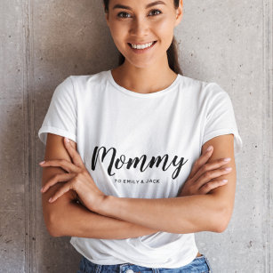 Camiseta Mami   Niños de mamá modernos nombran Día de la Ma