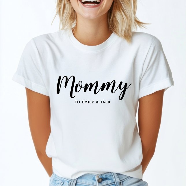 Camiseta Mami | Niños de mamá modernos nombran Día de la Ma (Subido por el creador)