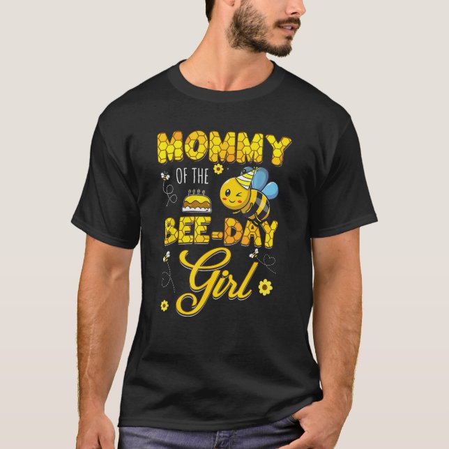 Camiseta Mami Of Bee Day Chica Hive Birthday Party Matc (Anverso)