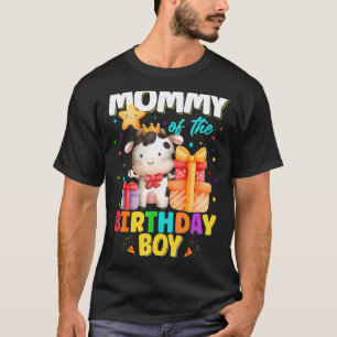 Camiseta Mami Of Birthday Boy Cow Farm Animals Family
