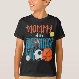 Camiseta Mami Of Birthday Boy Deporte Familia Concordante