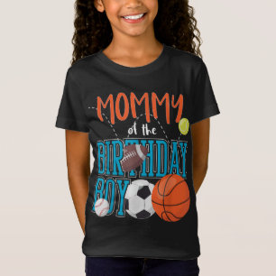 Camiseta Mami Of Birthday Boy Deporte Familia Concordante