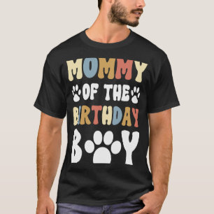 Camiseta Mami Of Birthday Boy Dog Paw Bday Fiesta Celeb