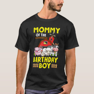 Camiseta Mami Of Birthday Boy Farm Animals Barnyard Pa