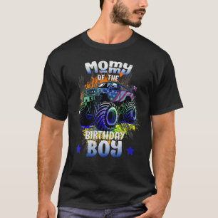 Camiseta Mami Of Birthday Boy Monster Camiones Carreras
