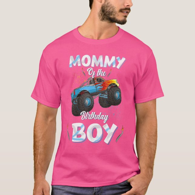 Camiseta Mami Of Birthday Boy Monster Truck Bday Women (Anverso)