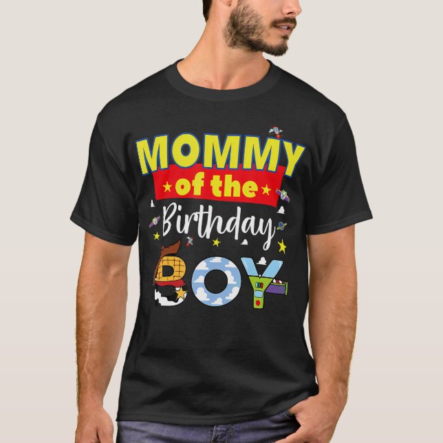 Camiseta Mami Of Birthday Boy Toy Familly Matando Sto (Anverso)