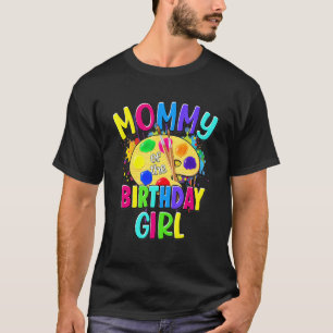 Camiseta Mami Of Birthday Chica Artista Paint Splatter T
