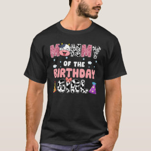 Camiseta Mami Of Birthday Chica Cow Farm Primer Cumpleaños 
