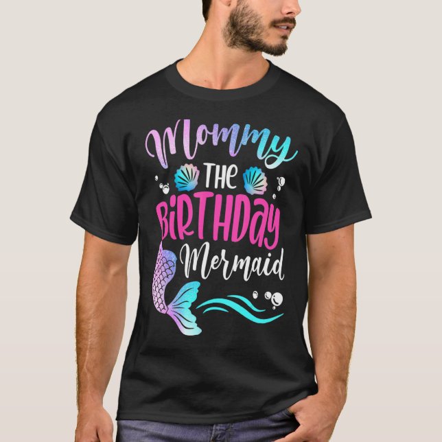 Camiseta Mami Of Birthday Mermaid Family Mathching (Anverso)