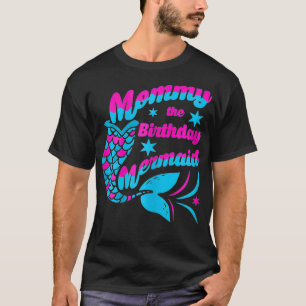 Camiseta Mami Of Birthday Mermaid Funny Matching