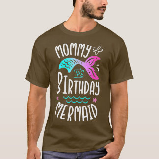 Camiseta Mami Of Birthday Mermaid Gifts Mujeres Familia M