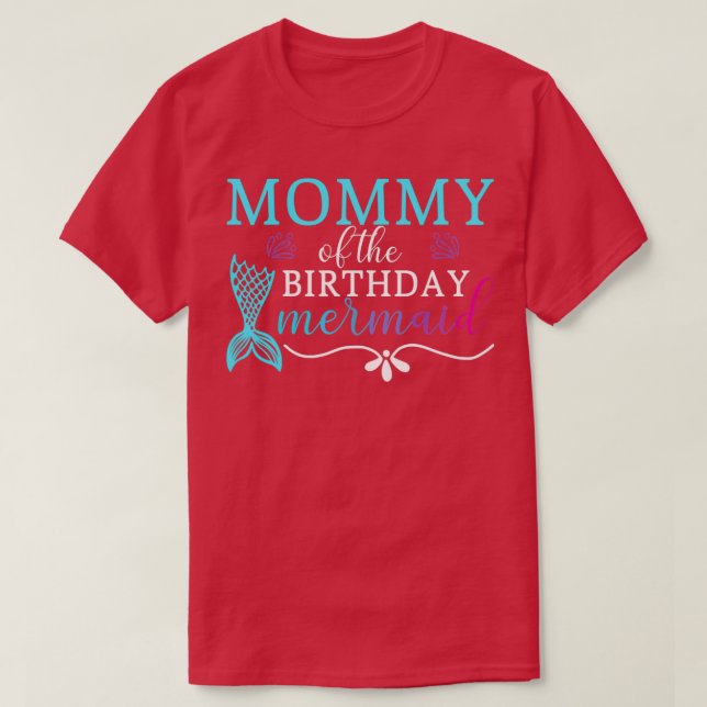Camiseta Mami Of Birthday Mermaid Gifts Mujeres Familia M (Diseño del anverso)