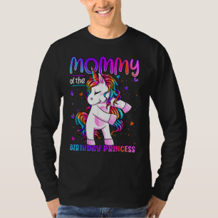 Camiseta Mami Of Birthday Princess Chica Flossing Unico