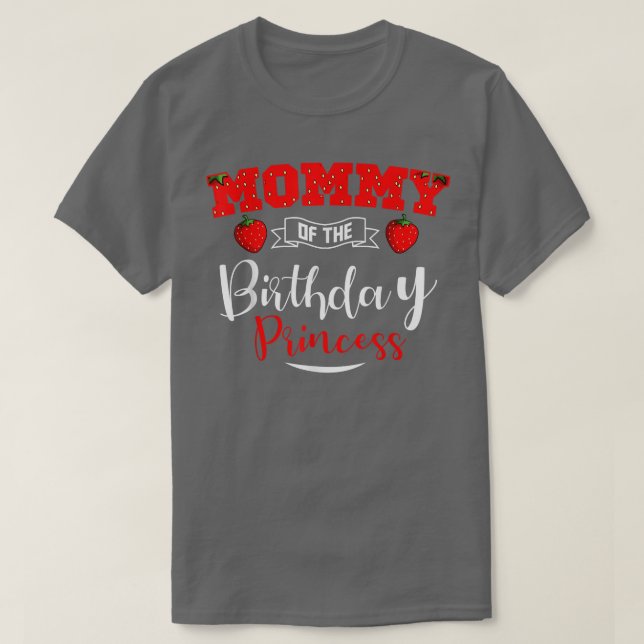 Camiseta Mami Of Birthday Princess Strawberry Theme Bd (Diseño del anverso)