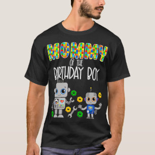 Camiseta Mami Of Birthday Robots Fiesta Robotics Bi