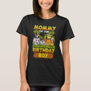 Camiseta Mami Of Birthday Safari Zoo Animal Salvaje P