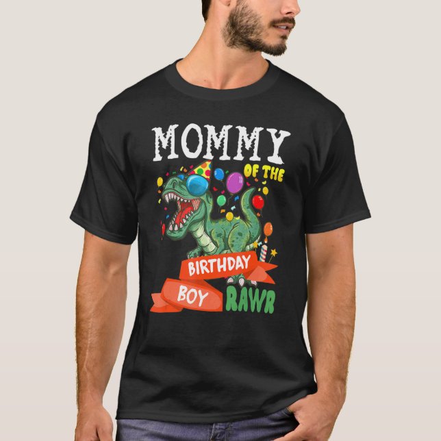 Camiseta Mami Of Birthday Shirt Dinosaur Raptor Fu (Anverso)