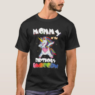 Camiseta Mami Of Birthday Unicorn Dabbing Matching Fam
