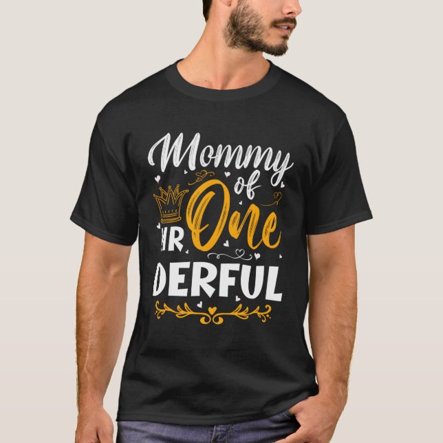 Camiseta Mami Of Mr One Derful 1St Py First One Derful (Anverso)