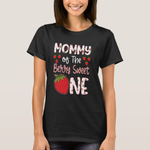 Camiseta Mami Of The Berry Sweet One Strawberry First Birt