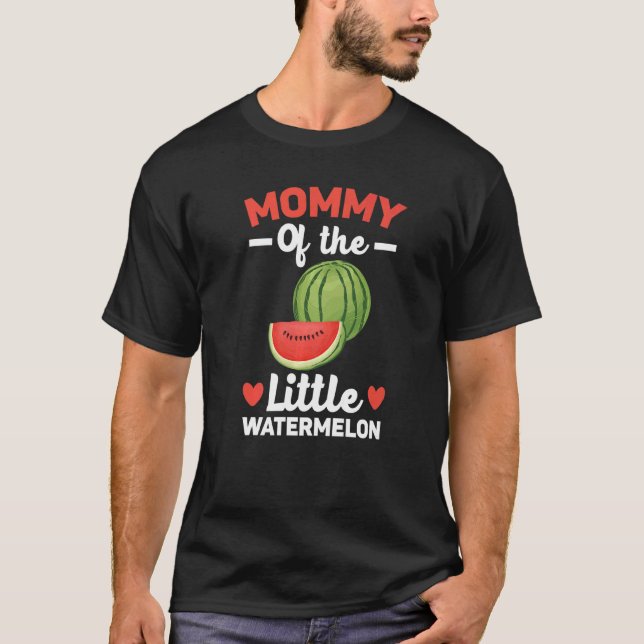 Camiseta Mami Of The Little Watermelon Baby Invitación F (Anverso)